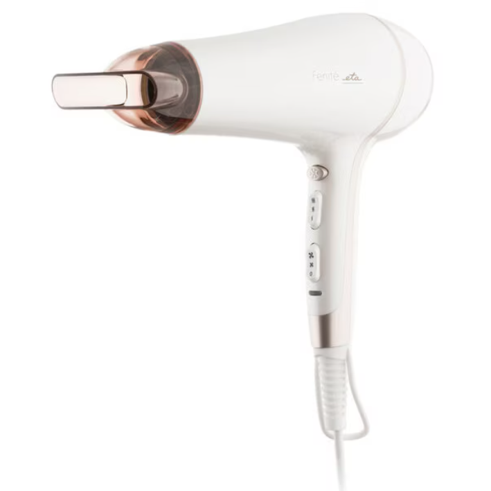 Set Uscator de Par  Difuzor Perie   Agrafe  2400W 2 Viteze 3 Trepte Temperatura Alb
