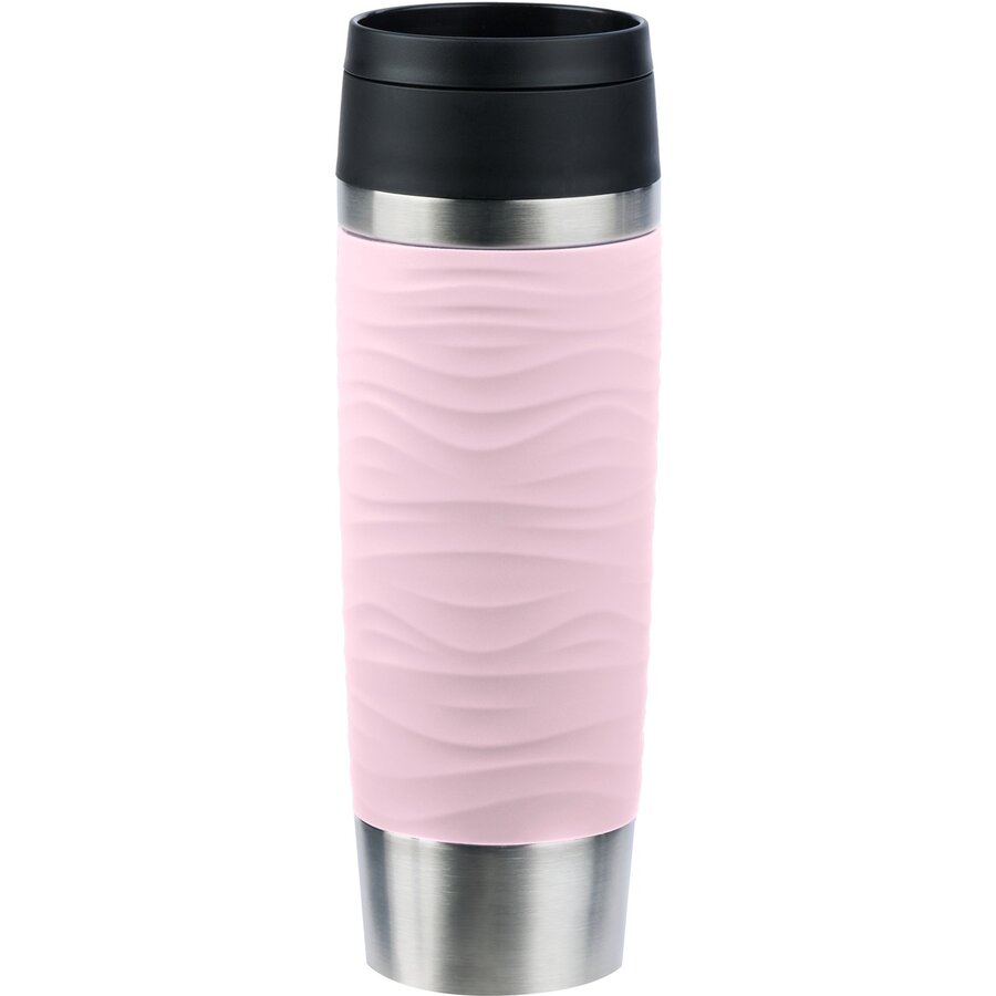 TRAVEL MUG Waves Grande thermal mug (light pink/stainless steel, 0.5 liters)