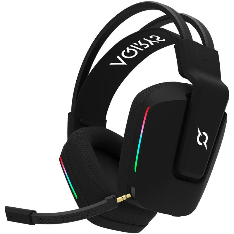 Casti wireless AQIRYS Alya 2.0, Bluetooth, iluminare RGB (Negru) - imagine 2