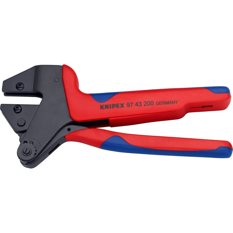 crimping system pliers 97 43 200, crimping pliers (red/blue, without crimping inserts, in a case)