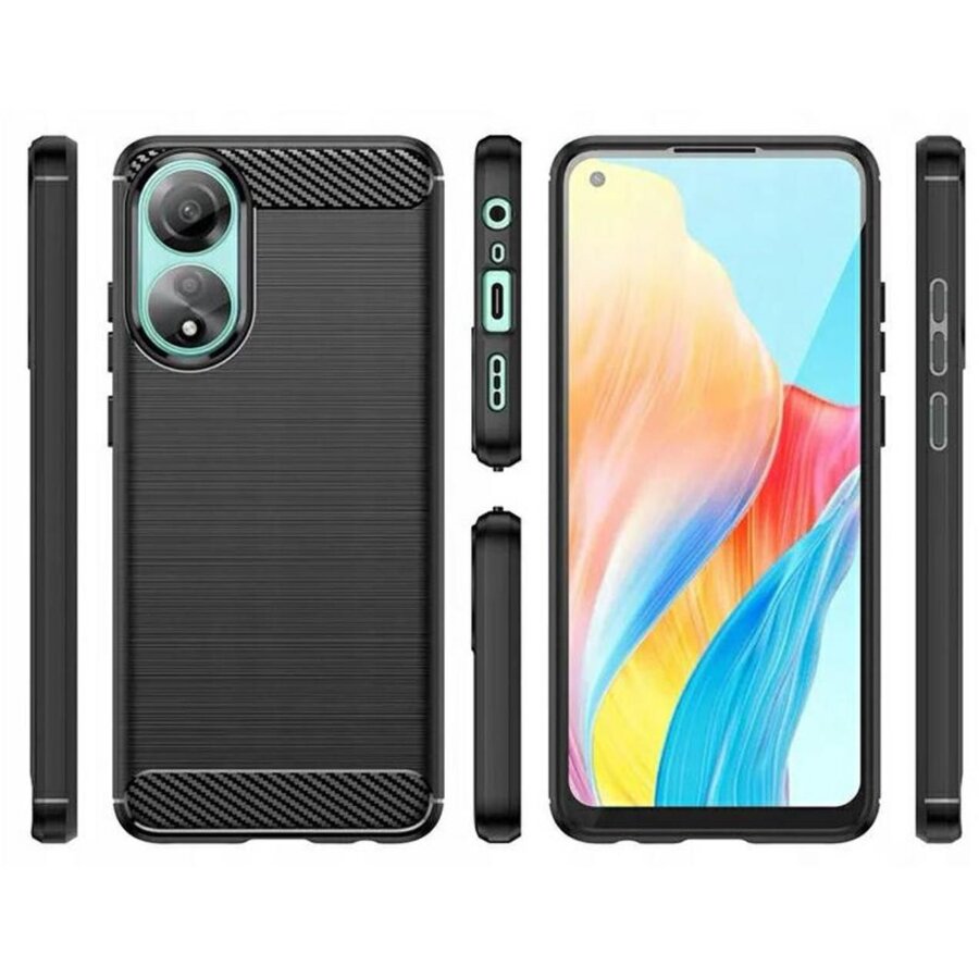 Husa Lemontti Carbon Pro pentru Oppo A18 / A38 4G Negru — imaginea 3