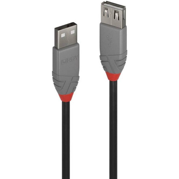 Cablu Date USB 2.0 tip A - USB 2.0 tip A 1m Negru