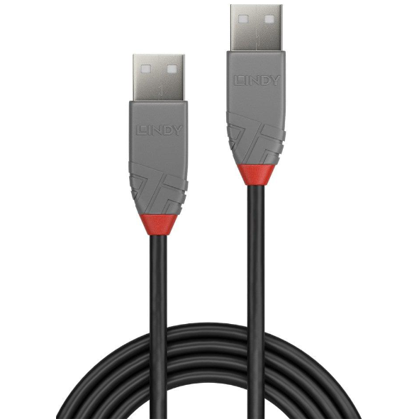 Cablu USB-A 2.0 - USB-A 2.0   3m Negru