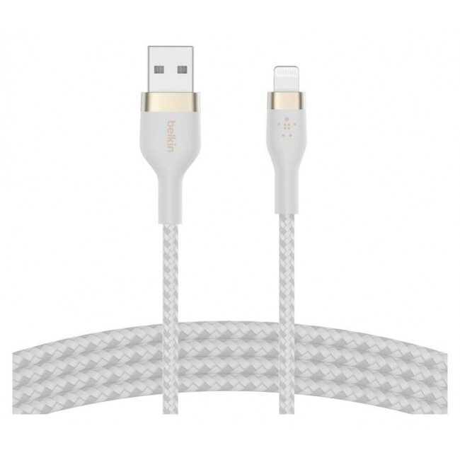 Cablu Date USB-A Lightning 1m Silicon Alb