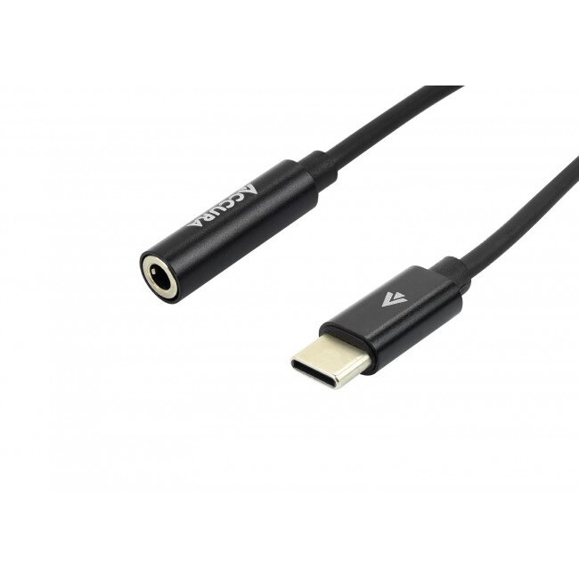 Adaptor USB-C M -  miniJack 3.5 mm F 0.11m Negru