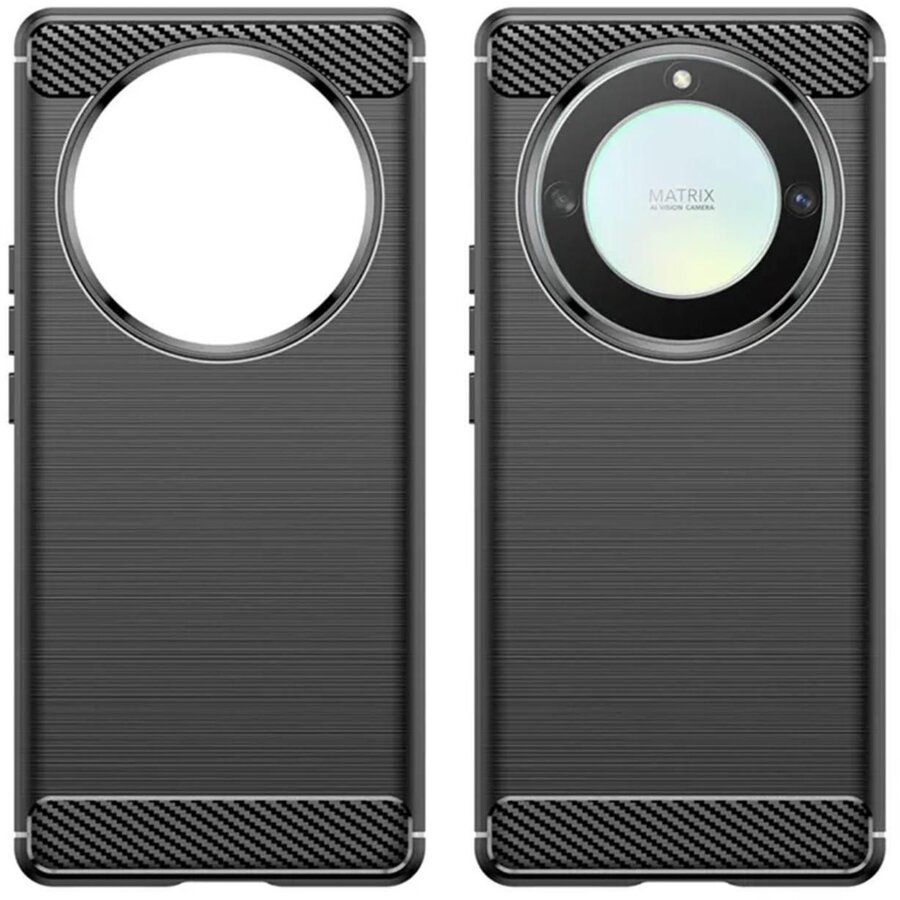 Husa Lemontti Carbon Case Flexible pentru Honor Magic6 Lite Negru — imaginea 3