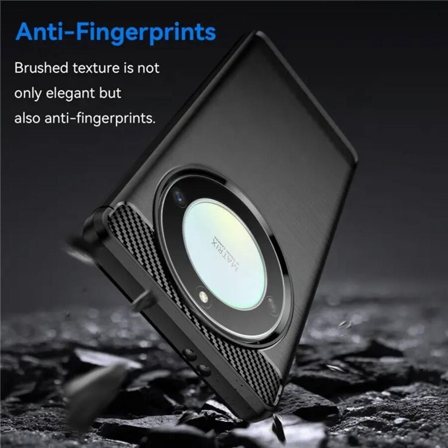 Husa Lemontti Carbon Case Flexible pentru Honor Magic6 Lite Negru — imaginea 5