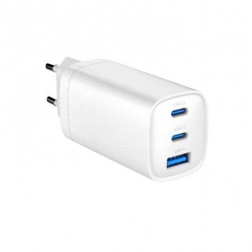 Incarcator Retea Universal 2x USB Type-C 3.25A PD 65W 1x USB-A 3.0 Maxim 2.25A QC 27W Alb