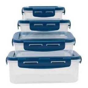 Set caserole  Livington Flex & Fresh 4buc Transparent