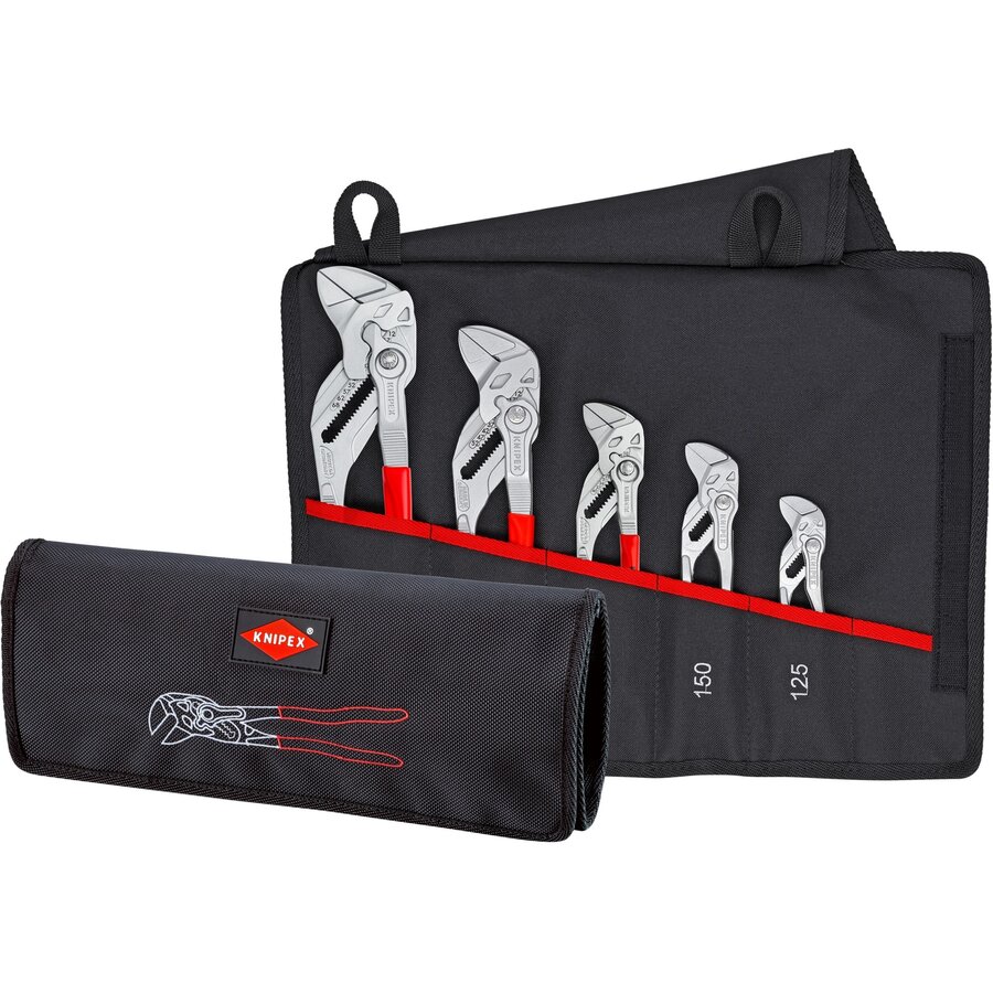 pliers wrench set 00 19 55 S4, pliers set (red, 5 pieces)