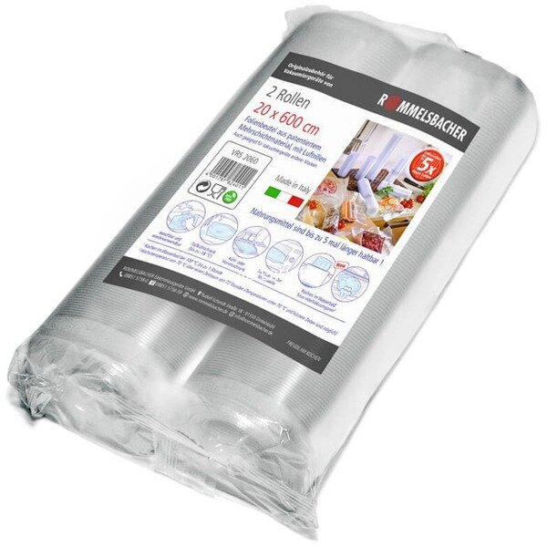 film roll VRS 2060 20cm x 6 meters, vacuuming films (transparent, 2 rolls)