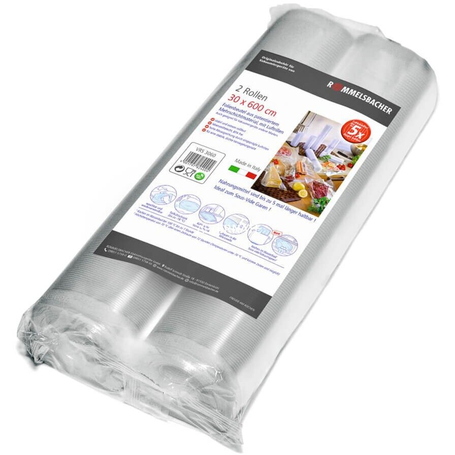 film roll VRS 3060, 30cm x 6 meters, vacuuming films (transparent, 2 rolls)