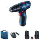 Masina de Gaurit Bosch Cu Percutie Cu Acumulator + 2 x Acumulatori GBA 12V 2.0Ah + Incarcator + Valiza Profesionala