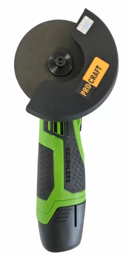 Polizor Unghiular ProCraft Acumulator PGA12 12V 2Ah 76mm Brushless 20000RPM 500W Verde