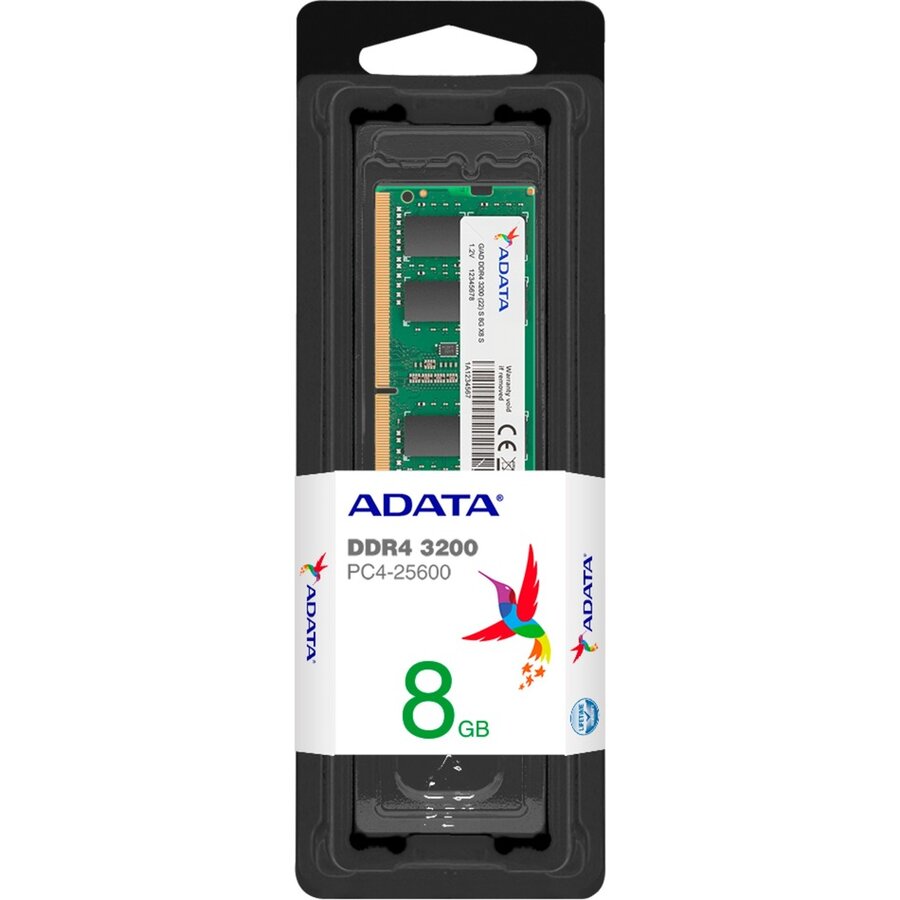 Memorie AD4S32008G22-SGN SO-DIMM 8 GB DDR4-3200 Negru/Verde