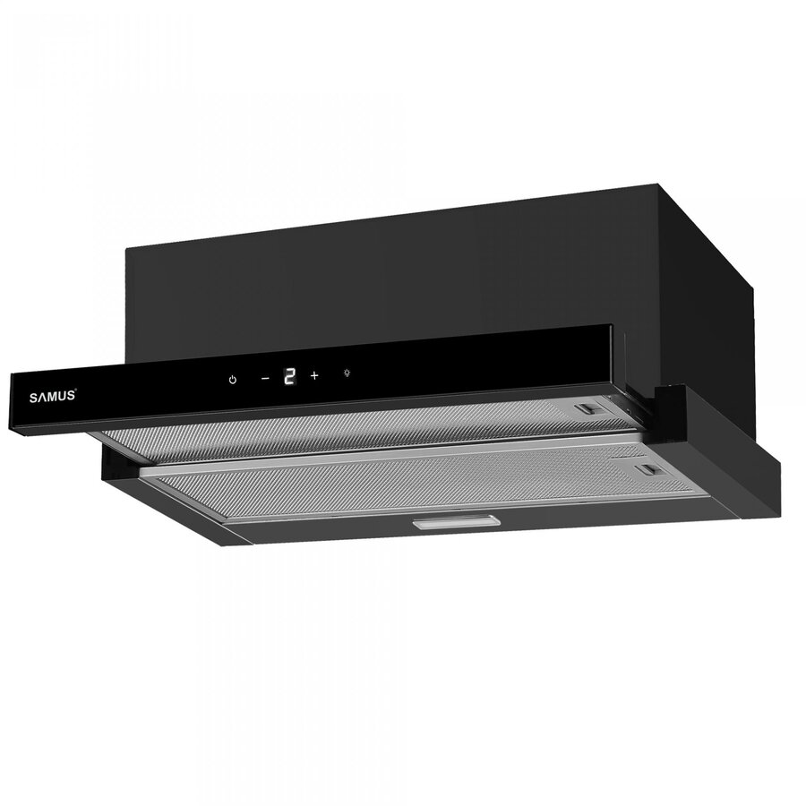Hota Telescopica Incorporabila HS6061DTGB Afisaj LED Putere Absorbtie 320-611m3/h Negru