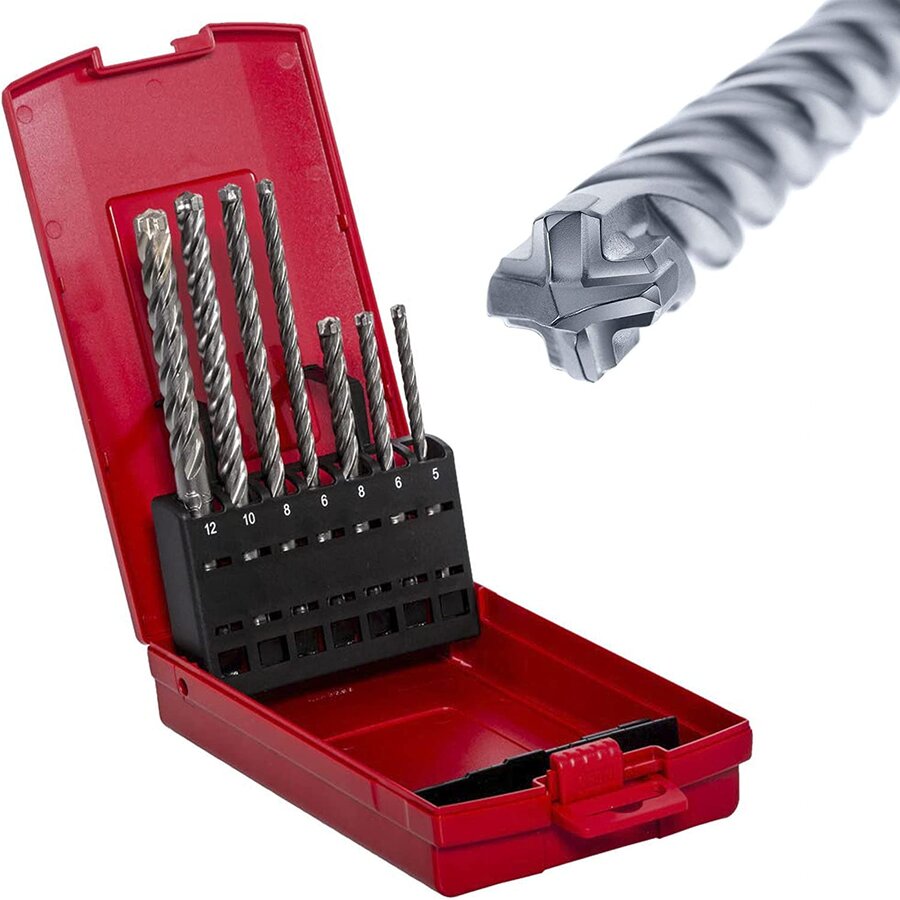 Hammer drill set Quattric II Set, SDS plus (5 pieces,  5-12mm)
