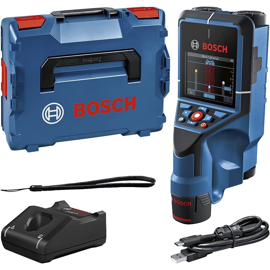 Bosch Wallscanner D-tect 200 C Professional, 12V, locating device (blue/black, Li-ion battery 2.0 Ah, in L-BOXX 136)
