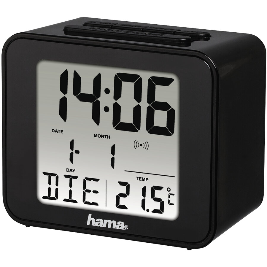 Radio Cu Ceas Cube Alarma Negru