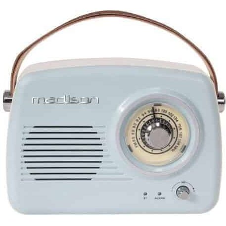 Radio Portabil Nostalgia FM 15W Bluetooth Aux Albastru