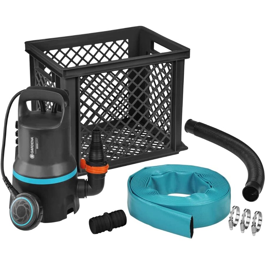 High Water Set 9000, Submersible / Pressure Pump (black/turquoise, 300 Watt)