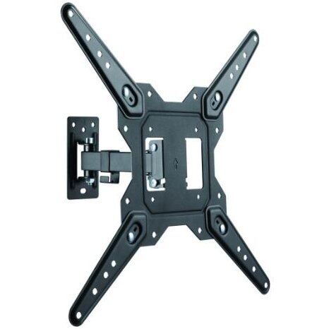 Suport de Perete Motion Extra Slim pentru TV/Monitor Plat Diagonala Compatibila 23-55Inch Unghi Reglabil Sus-Jos si Stanga-Dreapta VESA Compatibil Max 400x400 Max 30KG Negru