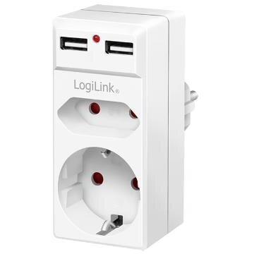 Priza 1x Schuko  1x Euro Socket 2x USB 5V/2.1A Maxim 10.5W 230V/16A  50Hz Maxim 3680W IP20 LED Activate Alb