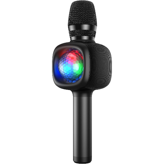 Microfon Wireless Bluetooth Iluminare Bopmen Star 10 Negru
