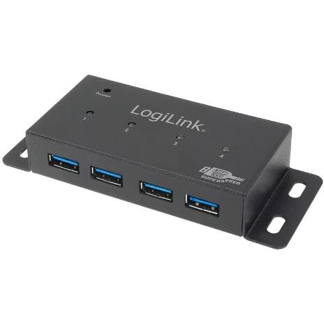 Hub Extern Porturi 4x USB 3.0 Conectare prin USB 3.0 Alimentare Retea 220V Negru