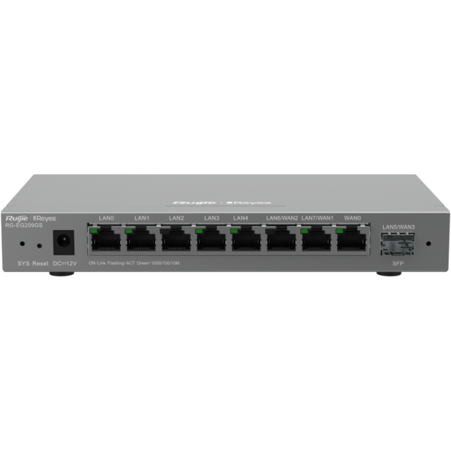 Router Reyee RG-EG209GS 9 Porturi Gigabit Cloud Management 1SFP 200 Users 600Mbps Gri