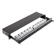 Patch Panel N521.663BK Neechipat Modular Sliding Cat 5,6 Cupru 24 porturi Snap-in LANmark Negru