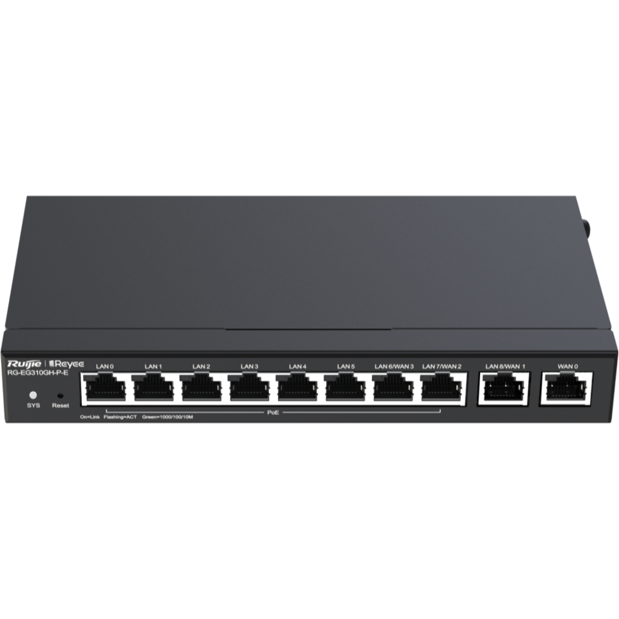 Router Reyee RG-EG310GH-P-E PoE Cloud 10 Porturi Negru