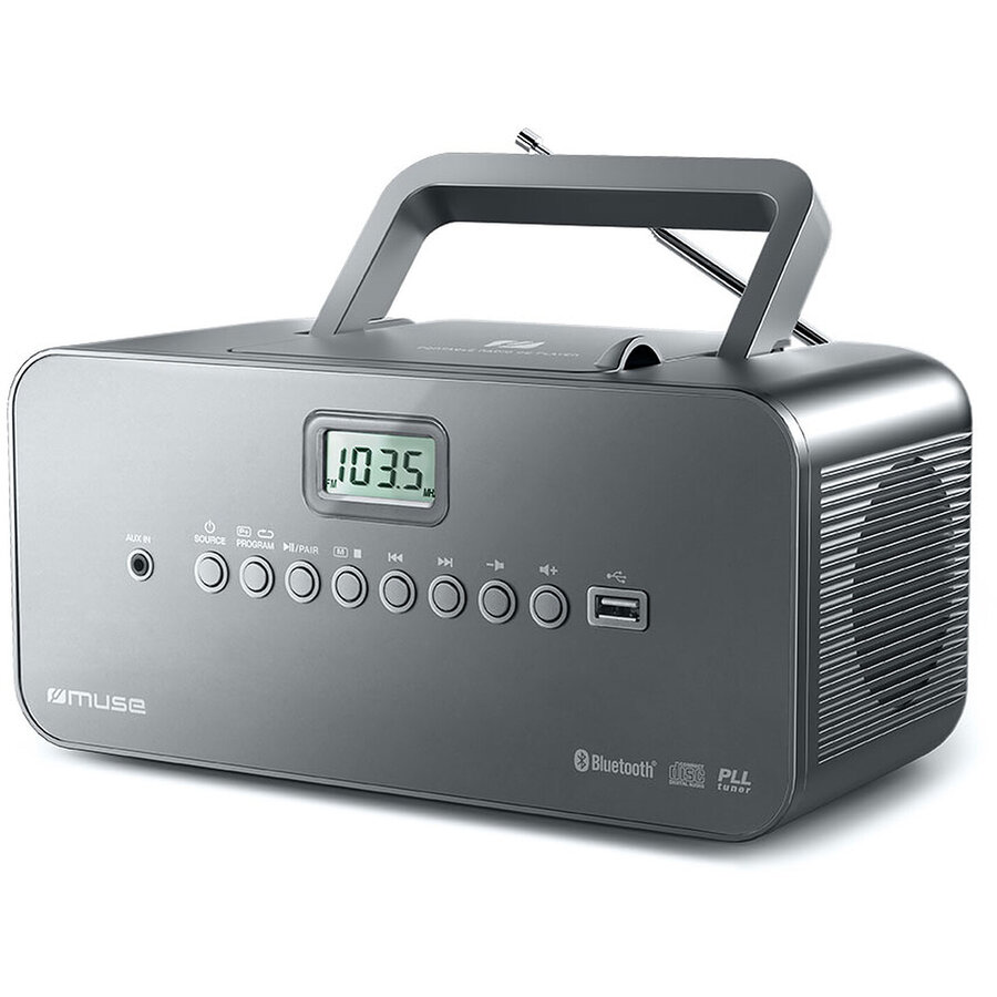 Radio Portabil M-30BT Cd/Mp3 Player Usb Gri