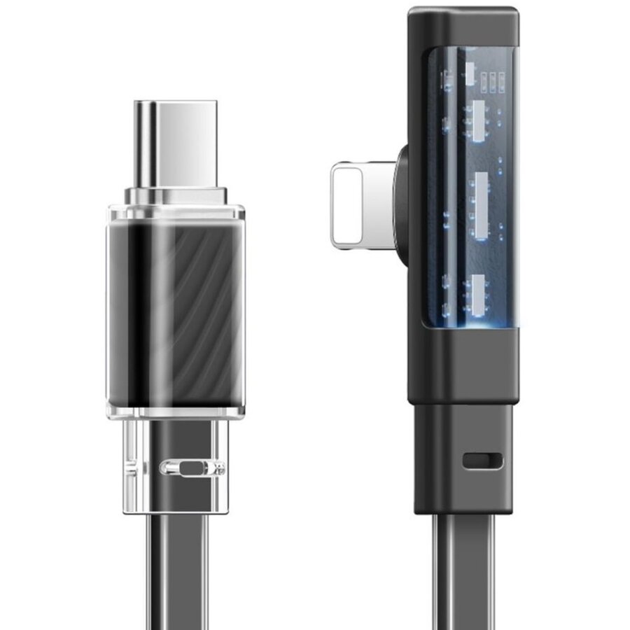 Cablu Date Mcdodo USB Type-C Lightning Dichromati Fast Charging 36W LED 1.8m Negru