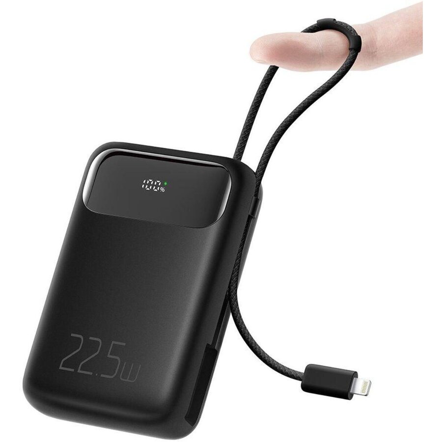 Acumulator Extern Mcdodo Digial Display 10000mAh 22.5W Cablu Lightning Inclus Negru — imaginea 4