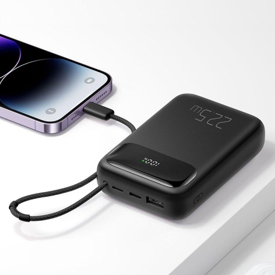 Acumulator Extern Mcdodo Digial Display 10000mAh 22.5W Cablu Lightning Inclus Negru — imaginea 6