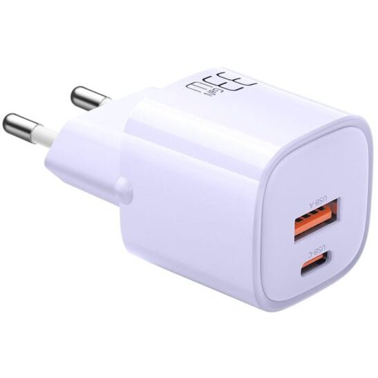 Incarcator Rețea Mcdodo Dual Port USB-A USB Type-C Nano Series GaN Fast Charging PD 33W Mov