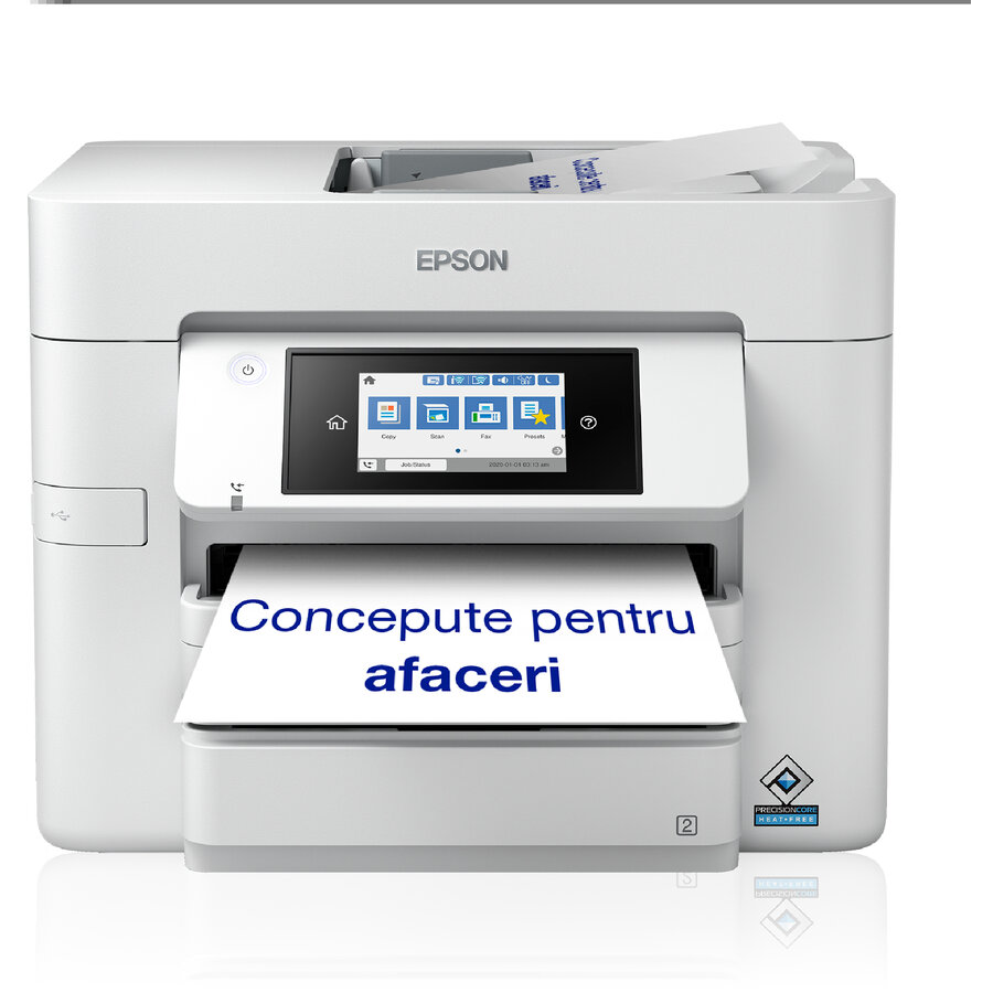 Multifunctionala Inkjet Color WF-C4810DTWF Format A4 36ppm LAN USB Wi-Fi Direct Alb