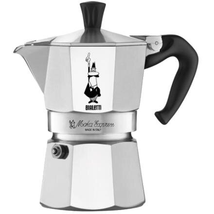 Cafetiera Moka Express Moka Pot 3tz 0.13L Aluminiu Argintiu/Negru