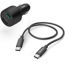 Car Fast Charger 1x USB-C 1x USB-A PD/QC  32 W Black