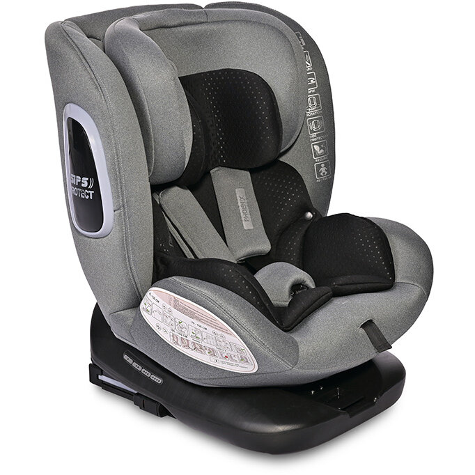 Scaun auto copil Phoenix Isofix Black Jasper Grey Jasper