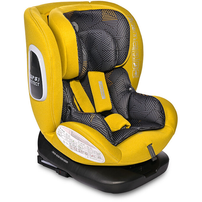 Scaun auto copil Phoenix Isofix Black Jasper Lemon Curry