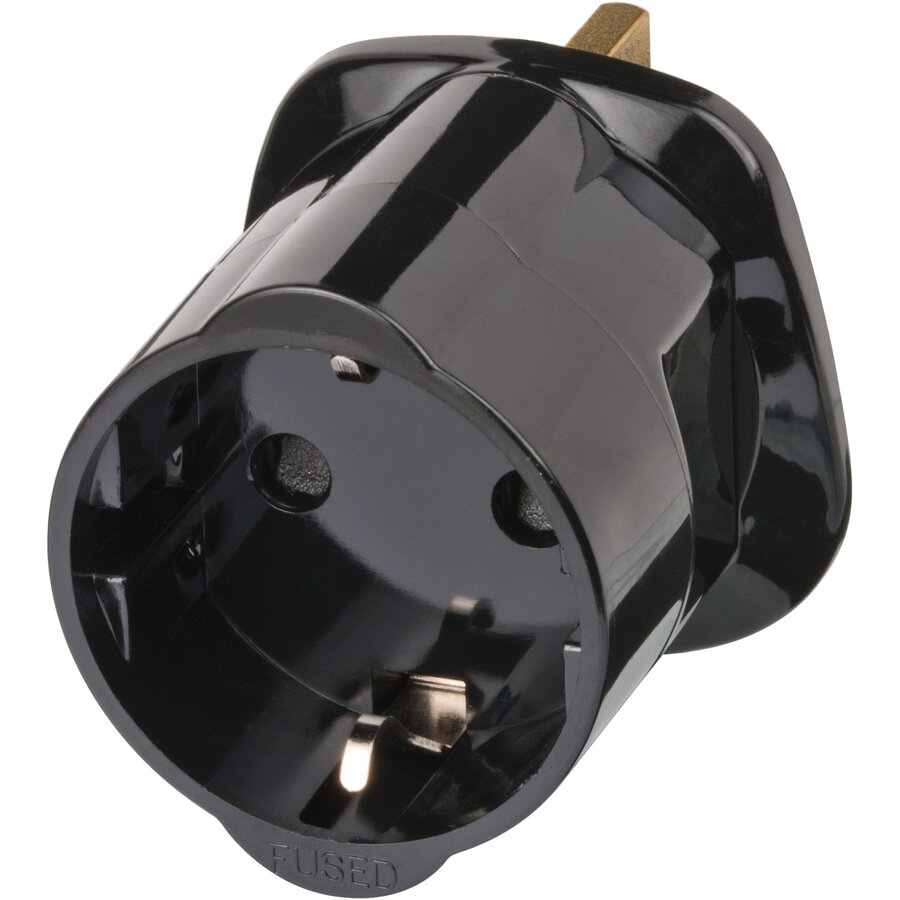 Adaptor Priza De Calatorie Plug EU/GB Negru
