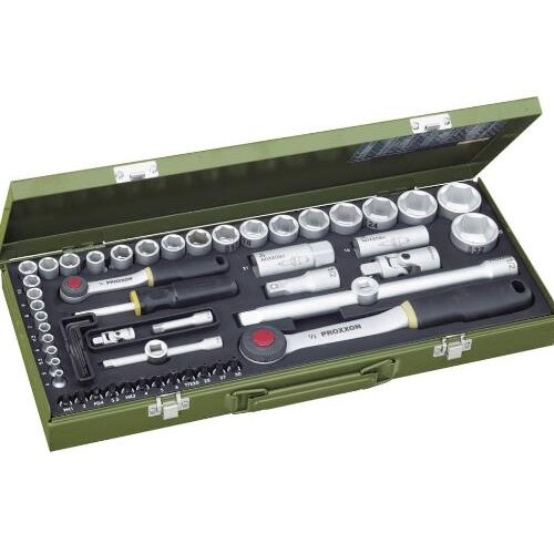 Trusa Chei Tubulare Proxxon 23040 de 1/4'' si 1/2'' 56 Piese