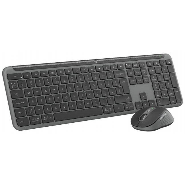 Kit Tastatura + Mouse Signature Slim MK950 Wireless Gri