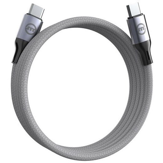 Cablu de date , 2x USB-C, Magnetic, 60W, 1m, Alb