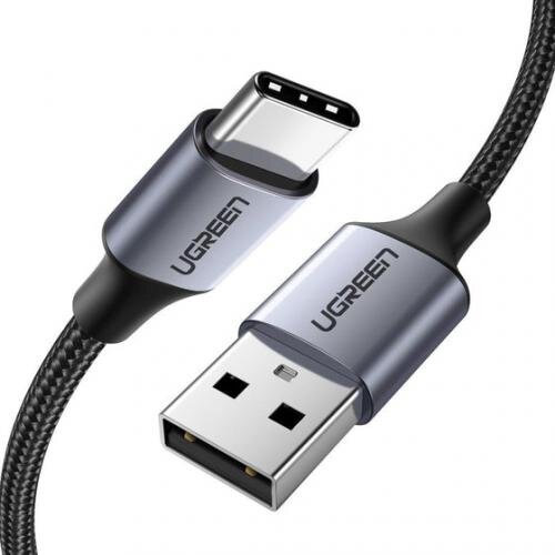 Cablu De Date Fast Charging Pentru Smartphone USB La USB Type-C 3A Nickel Plating Braided 2m Negru