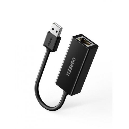 Adaptor Rețea Ugreen USB 2.0 La RJ-45 10/100 Mbps Adapter LED Negru