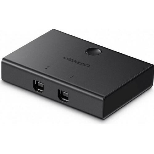 Switch USB SHARING 30345 Porturi USB: USB-B x 2 Conectare Prin USB 2.0 Cablu 1.5m Inclus Buton Comutare PC LED Plastic Negru