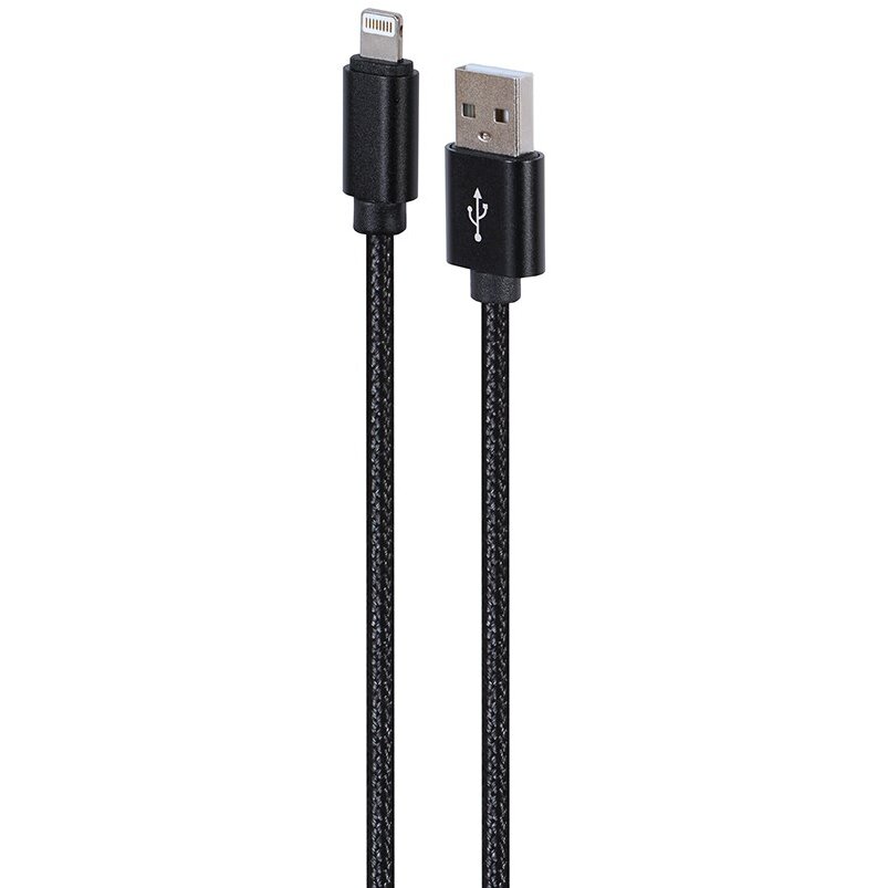 Cablu Date Braided 	USB A Lightning 1.8m Negru